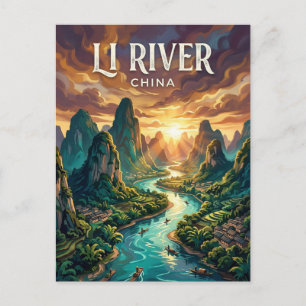 Li-rivier China Briefkaart