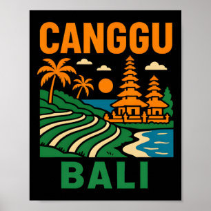 Li Surfen Canggu Li Vintage Heren Strand Leven Poster