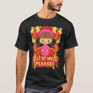 Li Xi Meisje 2023 Kind Vietnamees Lunar New T-shirt