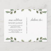 Liage minimal | Faire-part de déplacement (Dos)