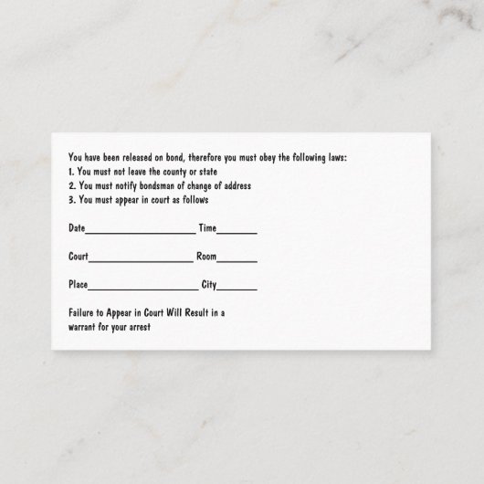 Liaisons à deux côtés Cartes de visite modernes (Dos)