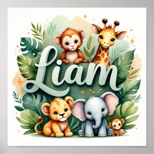Liam décoration murale pour la nurserie Safari