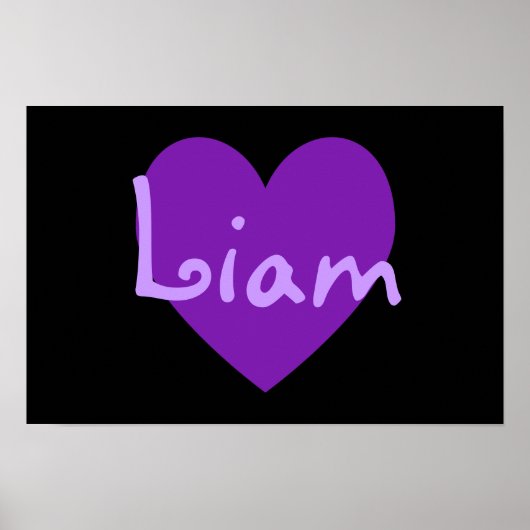 Liam in Paars Poster (Voorkant)