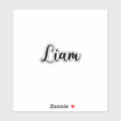 Liam Name - handgeschreven kalligrafie Sticker (Vel)