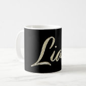 Liam Name whitegold Tasse Teetasse Cafeetasse (Devant gauche)