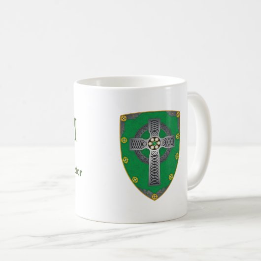 {Liam} Nom Signifiant Bouclier Mug (Devant droit)