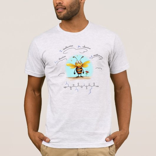 LIAM peptide, Bee-4 w / aangepaste tekst, licht T-shirt (Voorkant)