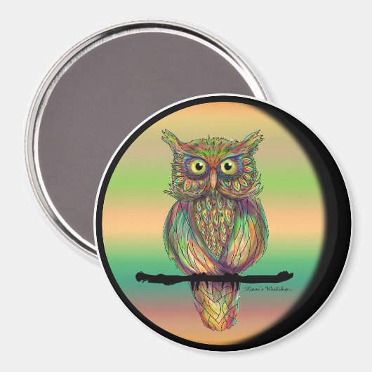 Liana's Workshop OWL 1 Magnet (Recto/Verso)