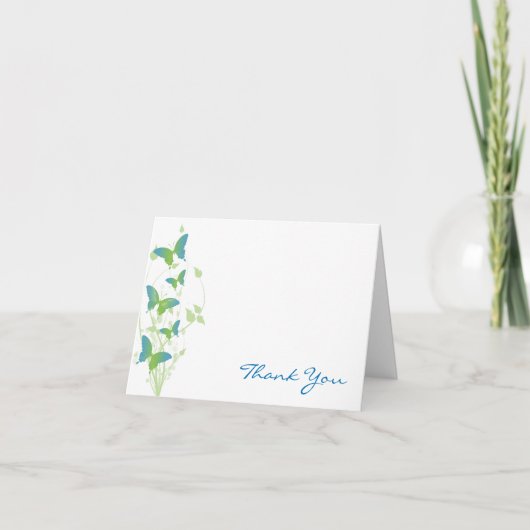 Liane Papillon Bleu et Vert Merci (Devant)