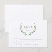 Lianes de verdure aquarelle | Réponse rustique (Devant / Derrière)