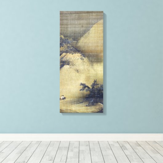 Liang Kai Snowy Scenery Canvas Afdruk (Insitu (Houten vloer))
