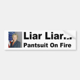 Liar liar pantserpak op brandbumper bumpersticker