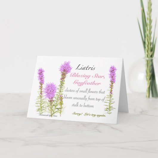 Liatris Blank Card Bedankkaart (Voorkant)