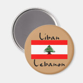 Liban Liban - Magnet du drapeau (Recto/Verso)