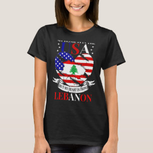 Libanees Amerikaans Patriot Heart komt uit Libanon T-shirt