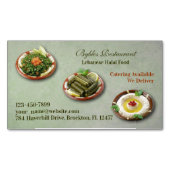 Libanees Arabisch eten Magnetisch Visitekaartje (Voorkant)