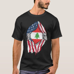 Libanees bloed binnen me Libanese vlag T-shirt