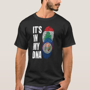 Libanees en Belizean Mix DNA erfgoed vlag T-shirt