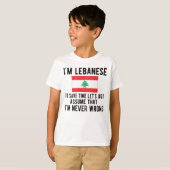 Libanees erfgoed Libanon beweegt Libanese vlag T-shirt (Voorkant volledig)