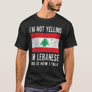 Libanees erfgoed Libanon beweegt Libanese vlag T-shirt