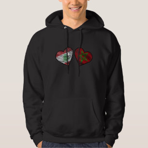 Libanees hart en nationale vlaggen hoodie