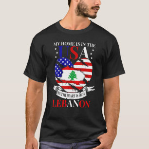 Libanese Amerikaanse Patriottische Hart is uit Lib T-shirt