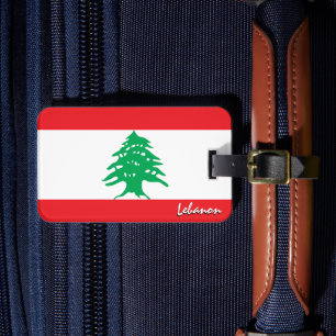 Libanese Bagagelabels, patriottische Libanese vlag Bagagelabel