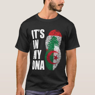 Libanese en Algerijnse mix DNA erfgoed vlag T-shirt
