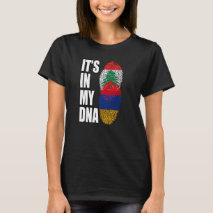 Libanese en Armeense Mix DNA-werelderfgoedvlag T-shirt