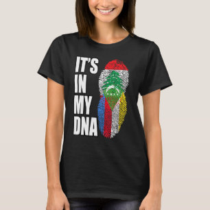 Libanese en Comorese Mix Dna-vlag T-shirt