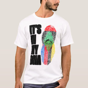 Libanese en Comorese Mix Dna-vlag T-shirt