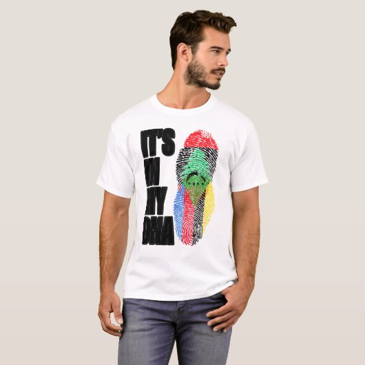 Libanese en Comorese Mix Dna-vlag T-shirt (Voorkant volledig)