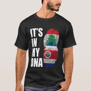 Libanese en Costa Ricaanse mix DNA erfgoed vlag T-shirt