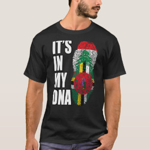 Libanese en Dominica Mix DNA-werelderfgoedvlag T-shirt