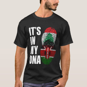 Libanese en Keniaanse mix DNA erfgoed vlag T-shirt