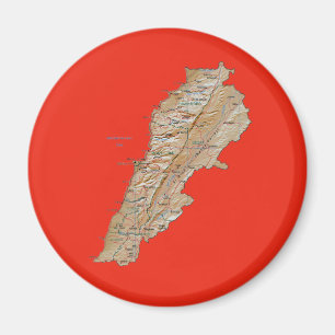 Libanese kaart Magnet Magneet