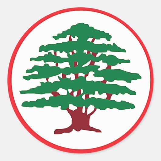 Libanese strijdkrachten ronde sticker (Voorkant)
