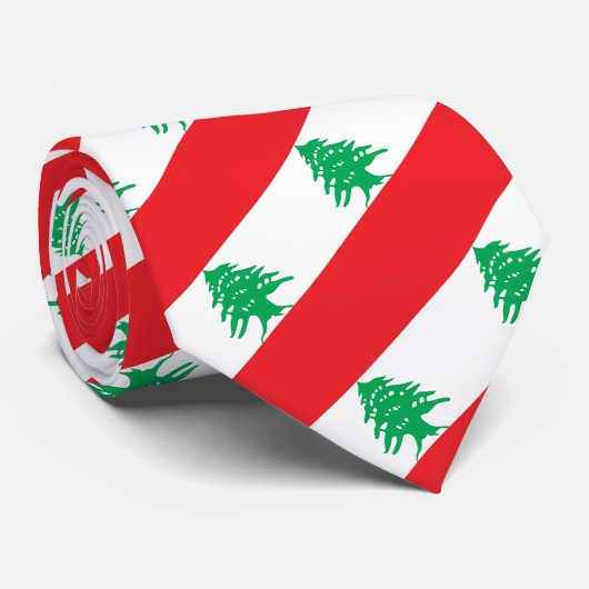 Libanese Stropdassen, mode Libanese vlag, bedrijf Stropdas (Opgerold)