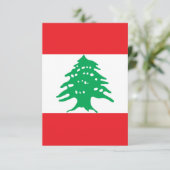 Libanese vlag bedankkaart (Staand voorkant)
