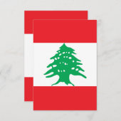 Libanese vlag bedankkaart (Voorkant / Achterkant)