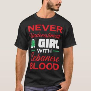 Libanese vlag Beiroet Lobnan Lover Libanees meisje T-shirt