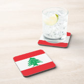 Libanese vlag bier onderzetter (Rechterzijde)