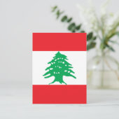 Libanese vlag briefkaart (Staand voorkant)