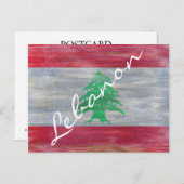 Libanese vlag briefkaart (Voorkant / Achterkant)