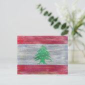 Libanese vlag briefkaart (Staand voorkant)