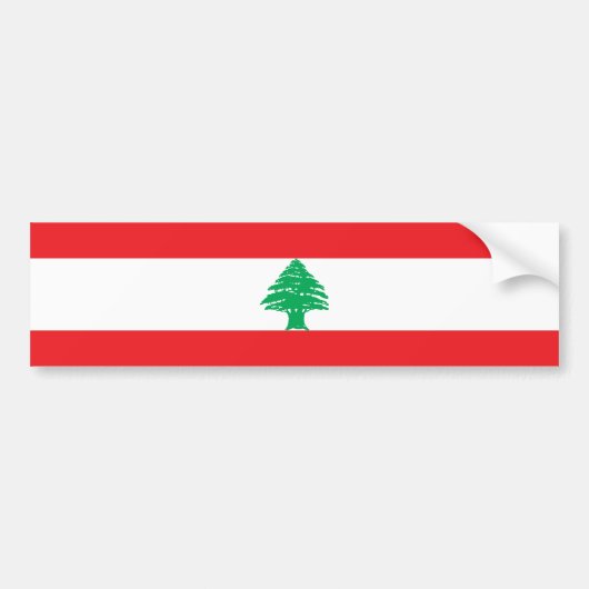 Libanese vlag bumpersticker (Voorkant)