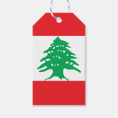 Libanese vlag cadeaulabel (Voorkant)
