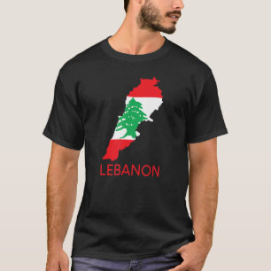 Libanese vlag Cedar Tree Beiroet Libanese Arabisch T-shirt