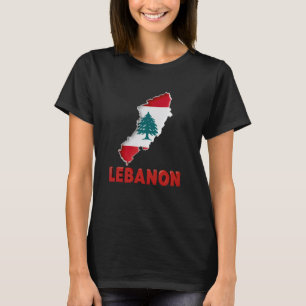 Libanese vlag Cedar Tree Beiroet Libanese Arabisch T-shirt