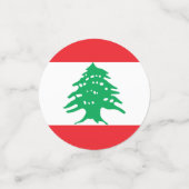 Libanese vlag confetti (Kleine voorkant)